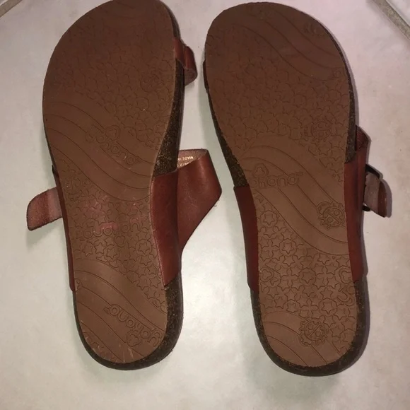 Yokono Brown Leather Sandals - Picture 3 of 5